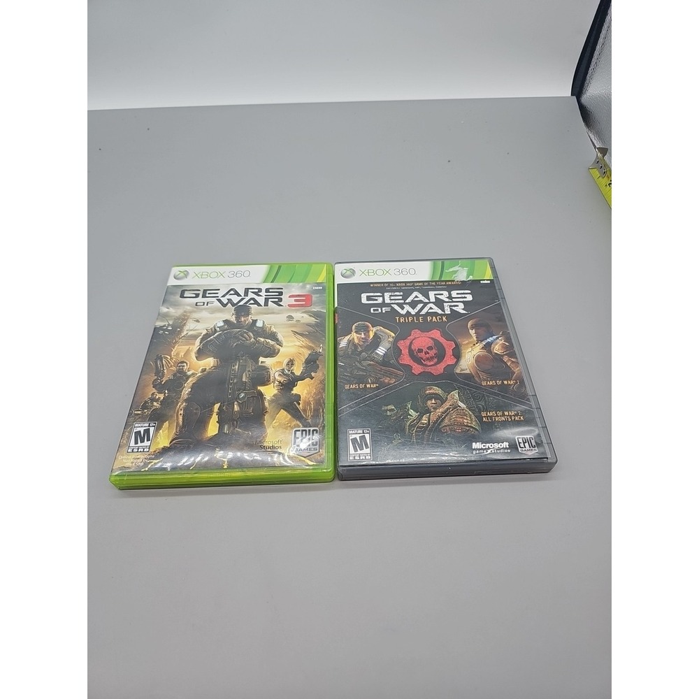 XBOX 360 GEARS OF WAR 3 & Gears Of War Triple 2 Games Manuals GAME 360